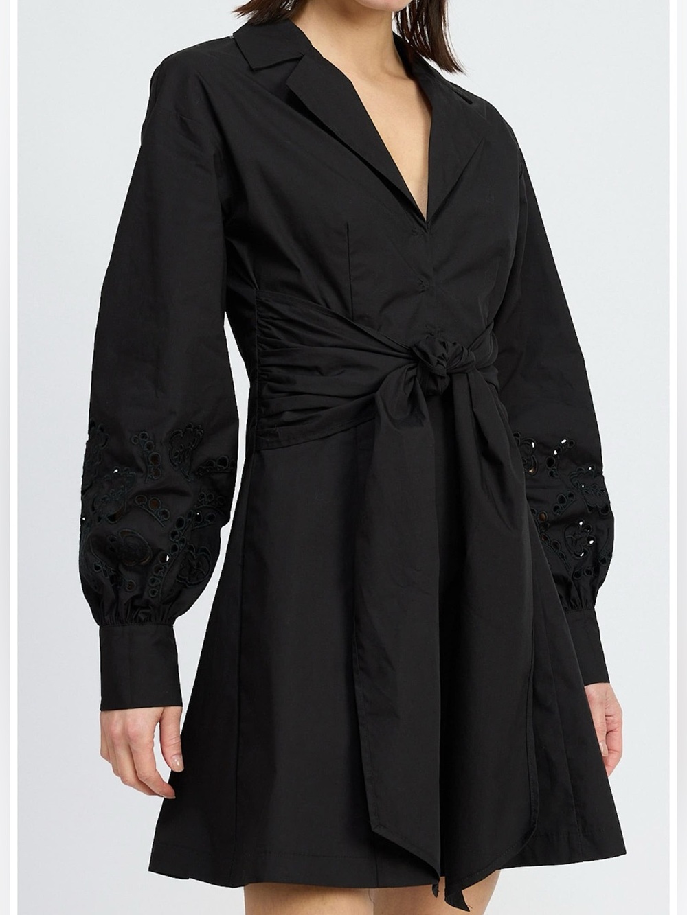 NWT Benedetta Cotton Tie-Waist Shirtdress - Picture 7 of 9